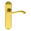 Andros Lever On Latch Backplate - Polished Brass