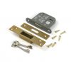 Satin Brass 3" 5 Lever BS Dead Lock KA