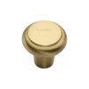 Heritage Brass Cabinet Knob Round Edge Design 32mm Satin Brass finish