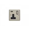 Eurolite Enhance Decorative 1 Gang USB Socket Satin Stainless Steel