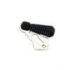 Ebonised Beehive Escutcheon Polished Nickel