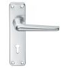 Aluminium Lever On Lock Backplate - Satin Anodised Aluminium