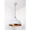 Hammered Copper Harborne Pendant in Birch