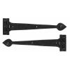 Textured Black 16" Cast T Hinge (pair)