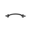 Black Iron Rustic Cabinet Pull Fleur-de-lys Design 152mm