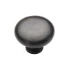 Rustic Dark Bronze Cabinet Knob Round Design 32mm