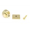 Polished Brass Brompton Cabinet Knob - 25mm (Square)