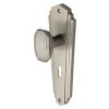 Heritage Brass Mortice Knob on Lock Plate Charlston Design Satin Nickel finish