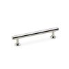 Alexander & Wilks - Round T-Bar Cabinet Pull Handle - Polished Nickel- 128mm