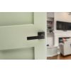 Forme Asti Lever Door Handle on Minimal Square Rose - Matt Black