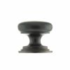 Old English Lincoln Solid Brass Victorian Cabinet Knob 38mm on Concealed Fix - Antique Copper