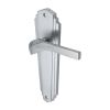 Heritage Brass Door Handle Lever Latch Waldorf Design Satin Chrome finish