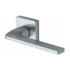 Sorrento Door Handle Lever Latch on Square Rose Indigo Design Satin Chrome finish