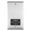 Eurolite Enhance Decorative Shaver Socket Satin Stainless Steel