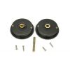 Aged Bronze 60mm Plain Round Pull - Privacy Set