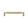 Heritage Brass Cabinet Pull Bauhaus Round Design 101mm CTC Satin Brass Finish