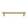 Heritage Brass Cabinet Pull Industrial Design 192mm CTC Satin Brass Finish