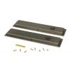 Pewter 250mm Plain Rectangular Pull - Privacy Set