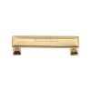 Heritage Brass Cabinet Pull Pyramid Design 96mm CTC Polished Brass Finish