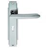 Art Deco Lever On Lock Backplate - Polished Chrome