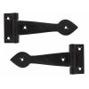 Smooth Black 6" Cast T Hinge (pair)