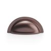 Alexander & Wilks - Bardom Ridged Cabinet Cup Pull - Dark Bronze