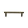 Heritage Brass Cabinet Pull Partial Knurl Design 96mm CTC Antique Brass finish