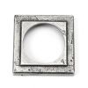 Pewter Round Euro Escutcheon (Square Rose)