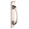 Heritage Brass Door Pull Handle on Plate Satin Nickel finish