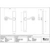 External Beeswax Monkeytail Slimline Lever Espag. Latch Set -LH