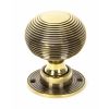 Aged Brass Beehive Mortice/Rim Knob Set