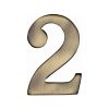 Heritage Brass Numeral 2 Self Adhesive 51mm (2") Antique Brass finish