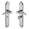 Heritage Brass Door Handle for Bathroom Verona Design Polished Chrome finish