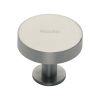 Heritage Brass Cabinet Knob Disc Design with Base 38mm Satin Nickel finish