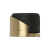 Heritage Brass Door Stop Round Floor Mounted Design Satin Brass Finish