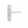 Ibra Lever On Backplate - Bathroom 57mm c/c - Satin Chrome