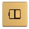 Eurolite Concealed 3mm 13Amp Switched Fuse Spur Satin Brass