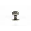 Old English Harrogate Solid Brass Mushroom Mortice Knob on Concealed Fix Rose - Distressed Silver