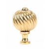 Polished Brass Spiral Cabinet Knob - Medium