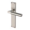 Heritage Brass Bauhaus Reeded Lever Latch Satin Nickel finishUK Design Registration Number 6234526