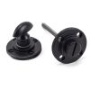 Matt Black Round Thumbturn Set (Square Rose)