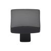 Black Iron Rustic Cabinet Knob Square Convex Design 32mm