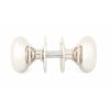 Polished Nickel Mushroom Mortice/Rim Knob Set