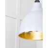 Hammered Brass Brindley Cluster Pendant in Birch