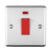 Eurolite Enhance Decorative 45Amp Switch with Neon Indicator Satin Stainless Steel