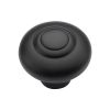 Heritage Brass Cabinet Knob Round Bead Design 38mm Matt Black finish