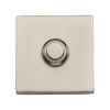 Heritage Brass Square Bell Push Satin Nickel finish