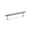 Alexander & Wilks - Brunel Knurled T-Bar Cupboard Handle - Polished Nickel - Centres 96mm