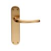 Lilla Lever On Latch Backplate - Satin Brass