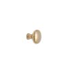 Mushroom 25mm Cupboard Knob Polilshed Brass Unlacquered